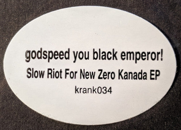 Godspeed You Black Emperor! : Slow Riot For New Zerø Kanada E.P. (CD, EP, RP)