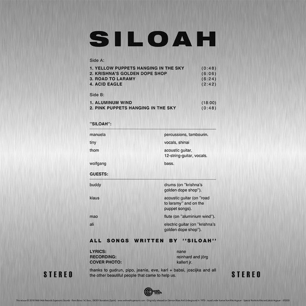 Siloah : Siloah (LP, Album, Ltd, RE + 7", EP, Ltd, RM)