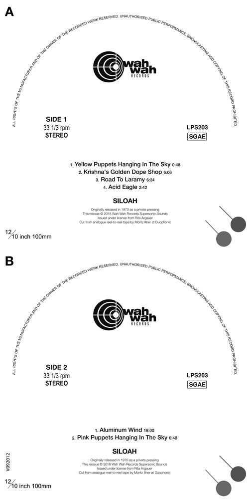 Siloah : Siloah (LP, Album, Ltd, RE + 7", EP, Ltd, RM)