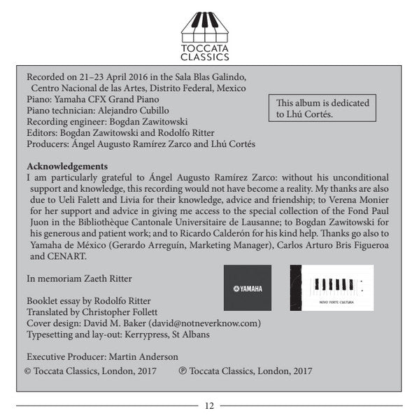Paul Juon, Rodolfo Ritter : Piano Music, Volume One (CD, Album)