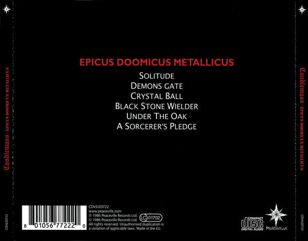 Candlemass : Epicus Doomicus Metallicus (CD, Album, RE, RM)