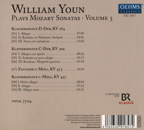William Youn : Plays Mozart Sonatas Vol. 5 (CD, Album)