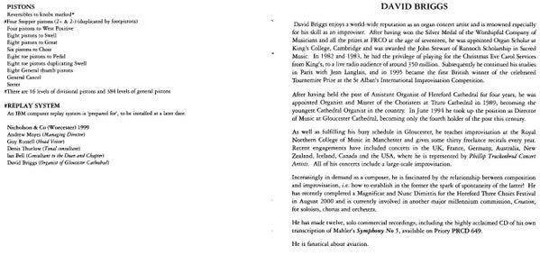 David Briggs (5) : Organ Kaelidoscope - The Rebult Organ Of Gloucester Cathedral (CD, Album, Dig)