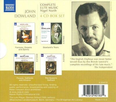 John Dowland, Nigel North : Complete Lute Music (4xCD + Box, Comp)
