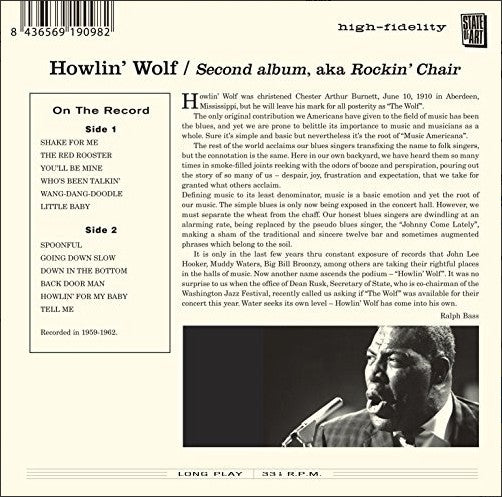 Howlin' Wolf : Second Album, aka Rockin' Chair (CD, Album, Ltd, RE, RM)