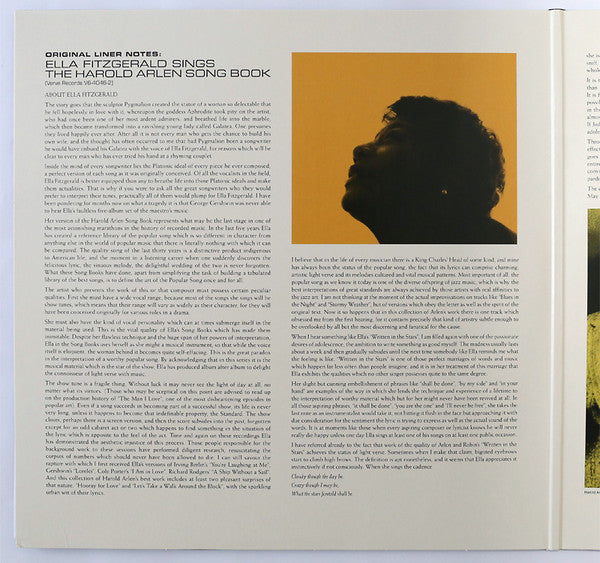 Ella Fitzgerald : Ella Fitzgerald Sings The Harold Arlen Song Book (2xLP, Album, Ltd, RE, RM, 180)