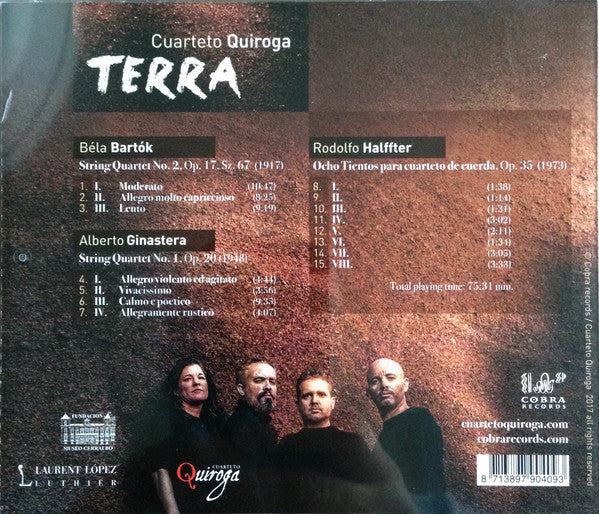 Béla Bartók, Alberto Ginastera, Rodolfo Halffter, Cuarteto Quiroga : Terra (CD, Album)