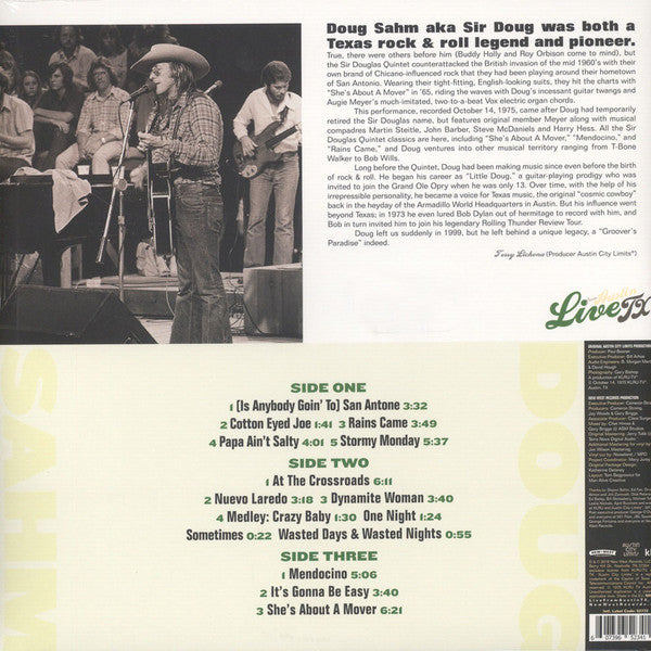 Doug Sahm : Live From Austin TX (2xLP, Album, 180)
