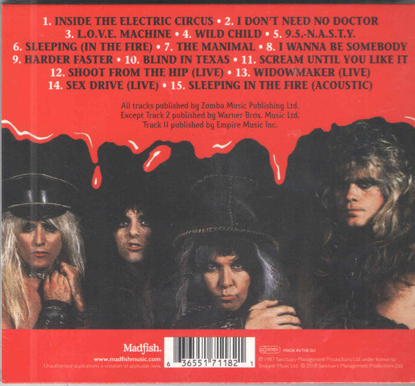 W.A.S.P. : Live... In The Raw (CD, Album, RE, Dig)