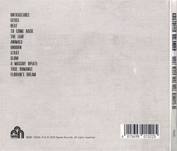 Kristoffer Bolander : What Never Was Will Always Be (CD, Album)