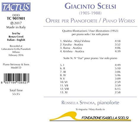 Giacinto Scelsi - Rossella Spinosa : Opere Per Pianoforte (CD, Album)