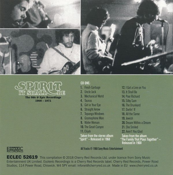 Spirit (8) : It Shall Be: The Ode & Epic Recordings 1968-1972 (5xCD, Comp, RM + Box)
