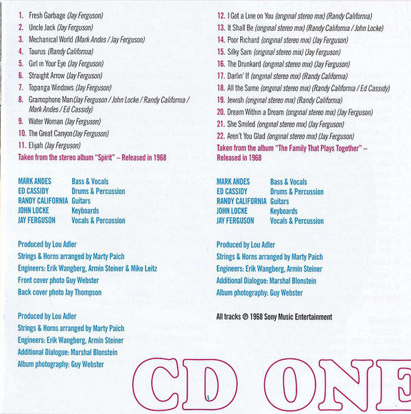 Spirit (8) : It Shall Be: The Ode & Epic Recordings 1968-1972 (5xCD, Comp, RM + Box)