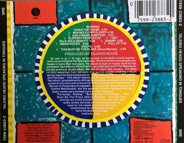 Talking Heads : Speaking In Tongues (CD, Album, RP)