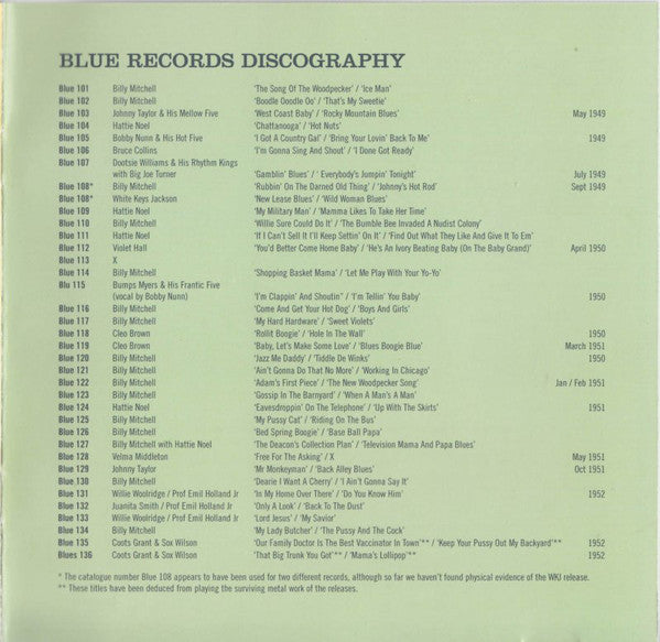 Various : Blues For Dootsie (The Blue & Dootone Sides) (CD, Comp)