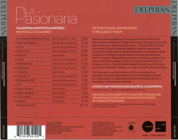 Valentina Montoya Martínez / Mr McFall's Chamber : La Pasionaria (CD)