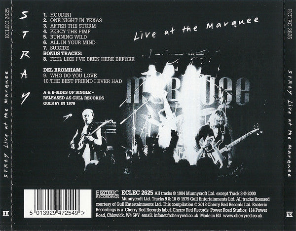 Stray (6) : Live At The Marquee (CD, Album, RM)
