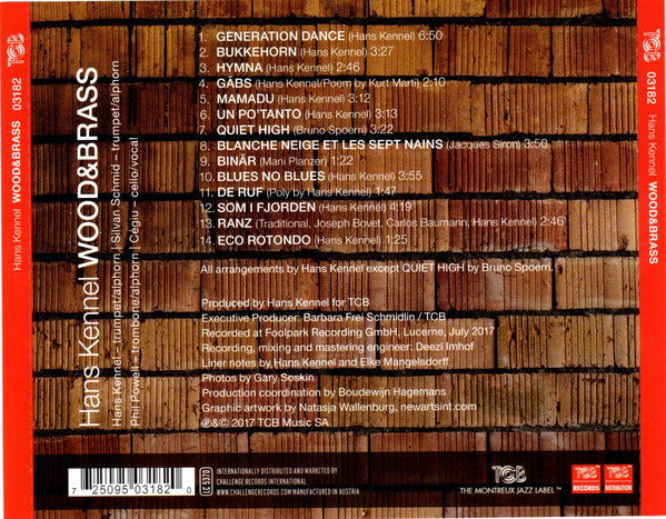 Hans Kennel : Wood&Brass (CD, Album)