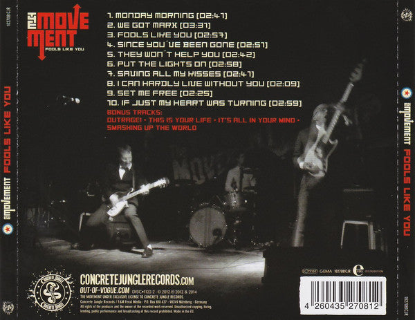 The Movement (10) : Fools Like You (CD, Album, RE, Bon)