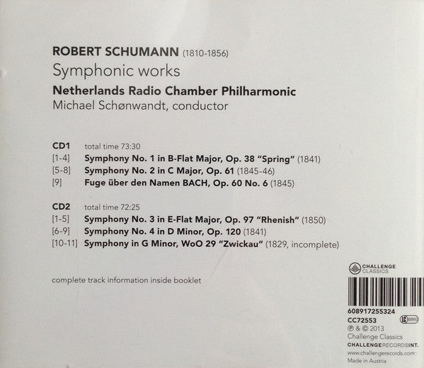 Robert Schumann, Michael Schønwandt, Radio Kamer Filharmonie : Symphonic Works (2xSACD, Hybrid, Multichannel, Album)