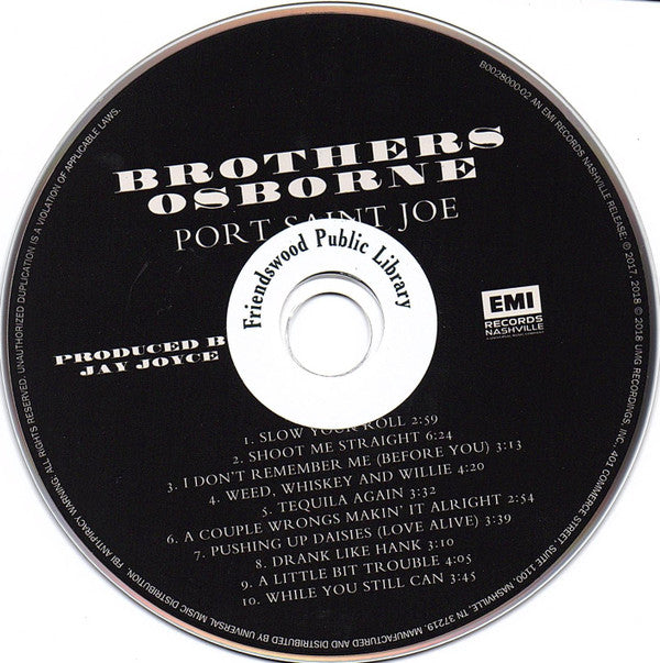 Brothers Osborne : Port Saint Joe (CD, Album)