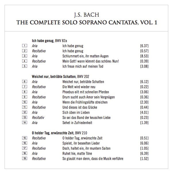 Johann Sebastian Bach, Gillian Keith, Armonico Consort, Christopher Monks : The Complete Solo Soprano Cantatas, Vol. 1 (CD, Album)