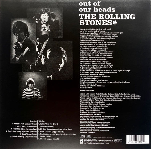The Rolling Stones : Out Of Our Heads UK (LP, Album, Mono, RE, RM)