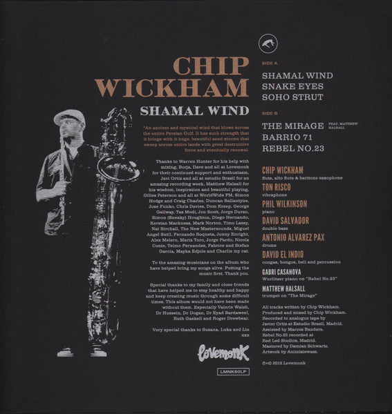 Roger Wickham : Shamal Wind (LP, Album, Ltd, Num, 180)