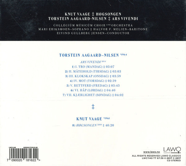 Choir Of Collegiûm Mûsicûm, Mari Eriksmoen, Halvor F. Melien, Eivind Gullberg Jensen : Høgsongen / Ars Vivendi (CD, Album)