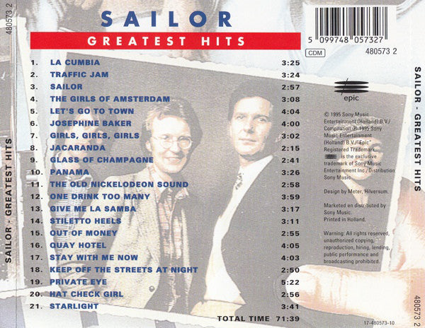 Sailor : Greatest Hits (CD, Comp)