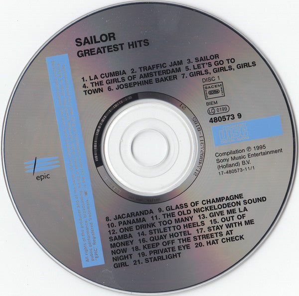 Sailor : Greatest Hits (CD, Comp)