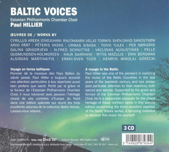 Estonian Philharmonic Chamber Choir, Paul Hillier : Baltic Voices (3xCD, Comp)