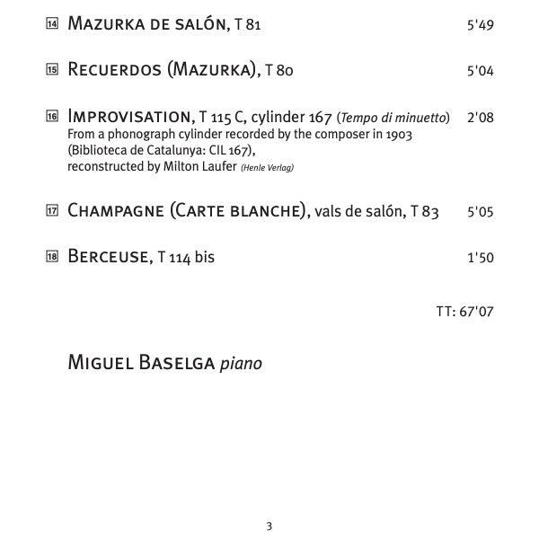 Isaac Albéniz, Miguel Baselga : Piano Music - Volume 8 (CD, Album)