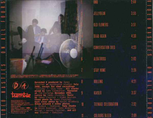 Video Nasties : On All Fours (CD, Album, Promo, Bon)