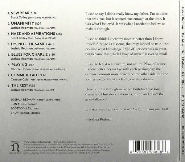 Joshua Redman, Ron Miles, Scott Colley, Brian Blade : Still Dreaming (CD, Album)