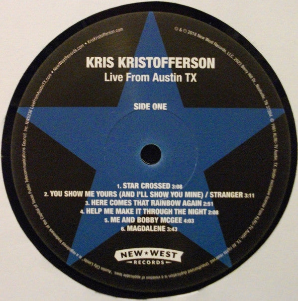 Kris Kristofferson : Live From Austin TX (LP + LP, S/Sided + Album, RE)