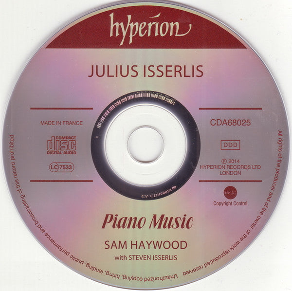 Julius Isserlis, Sam Haywood With Steven Isserlis : Piano Music (CD, Album)