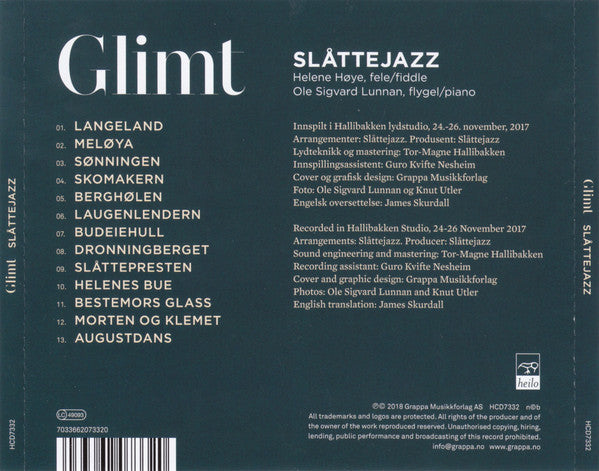 Slåttejazz : Glimt (CD, Album)