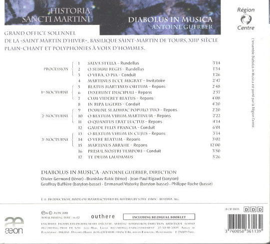 Diabolus In Musica, Antoine Guerber : Historia Sancti Martini (CD)