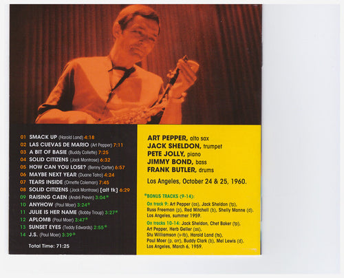 Art Pepper Quintet : Smack Up (CD, Album, RE, RM)
