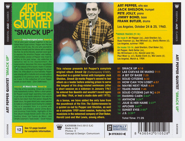 Art Pepper Quintet : Smack Up (CD, Album, RE, RM)
