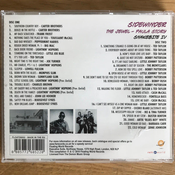 Various : 42 Classic Blues Tracks - Sidewinder - The Jewel-Paula Story - Snakebite-IV (2xCD, Comp)