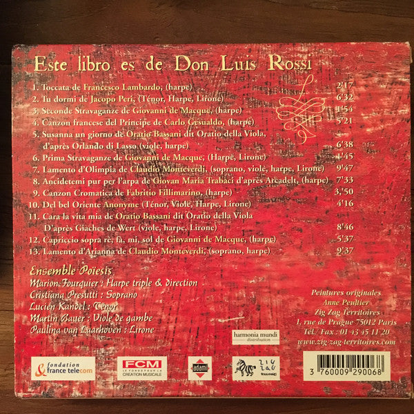 Ensemble Poïesis, Marion Fourquier : Este Libro Es De Don Luis Rossi (CD, Album)