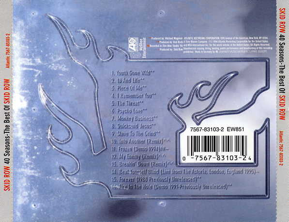 Skid Row : 40 Seasons: The Best Of Skid Row (CD, Comp)