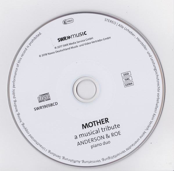 Anderson & Roe Piano Duo : Mother: A Musical Tribute (CD, Album)