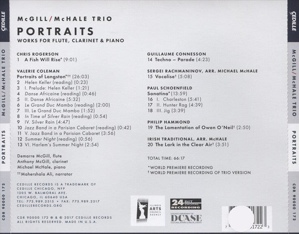 McGill/McHale Trio : Portaits: Works For Flute, Clarinet & Piano (CD, Album)