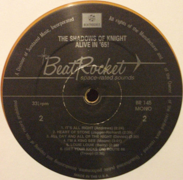 The Shadows Of Knight : Alive In '65! (LP, Col)
