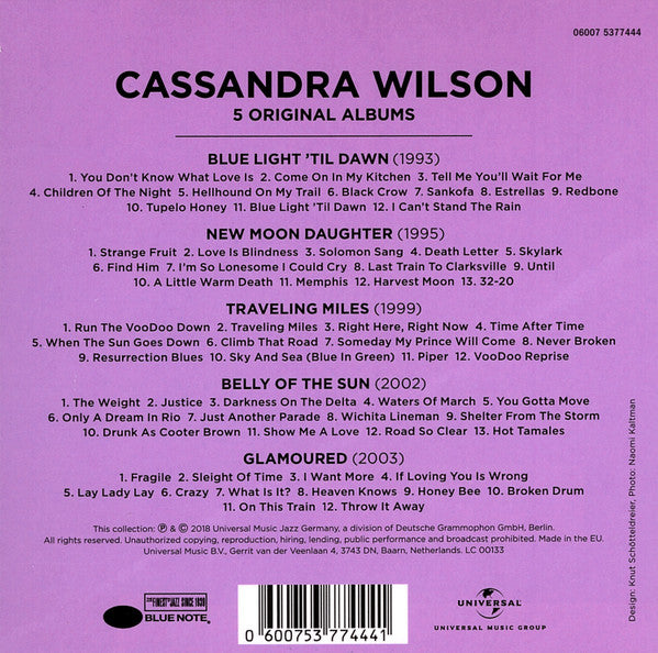 Cassandra Wilson : 5 Original Albums (CD, Album, RE + CD, Album, RE + CD, Album, RE + CD)