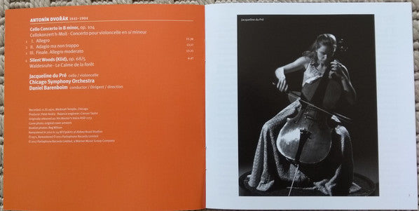 Dvořák* - Jacqueline du Pré, Chicago Symphony Orchestra - Daniel Barenboim : Cello Concerto In B Minor & "Silent Woods", Adagio For Cello & Orchestra (CD, Album, RE, RM)