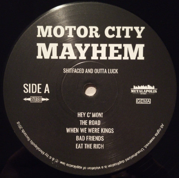 Motor City Mayhem : Shitfaced And Outta Luck (LP, Album)
